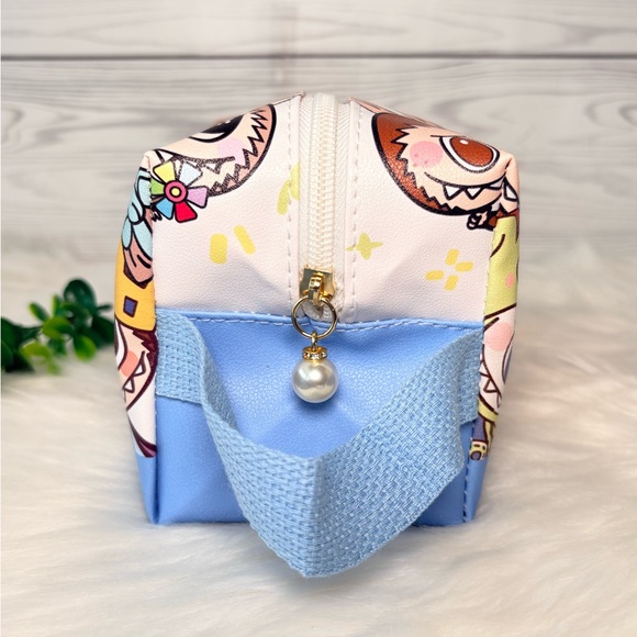 Blue Monster Character Large Cosmetic Bag - Picture 6 of 11